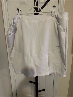 adidas White Women's Athletic Skort with Subtle Logo